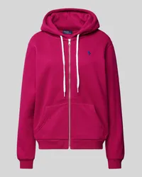 Ralph Lauren Sweatjacke mit Logo-Stitching Fuchsia