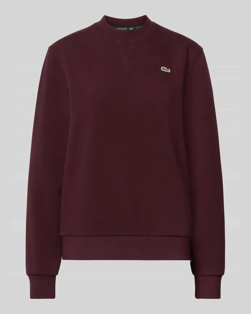Lacoste Relaxed Fit Sweatshirt aus Baumwoll-Mix Bordeaux