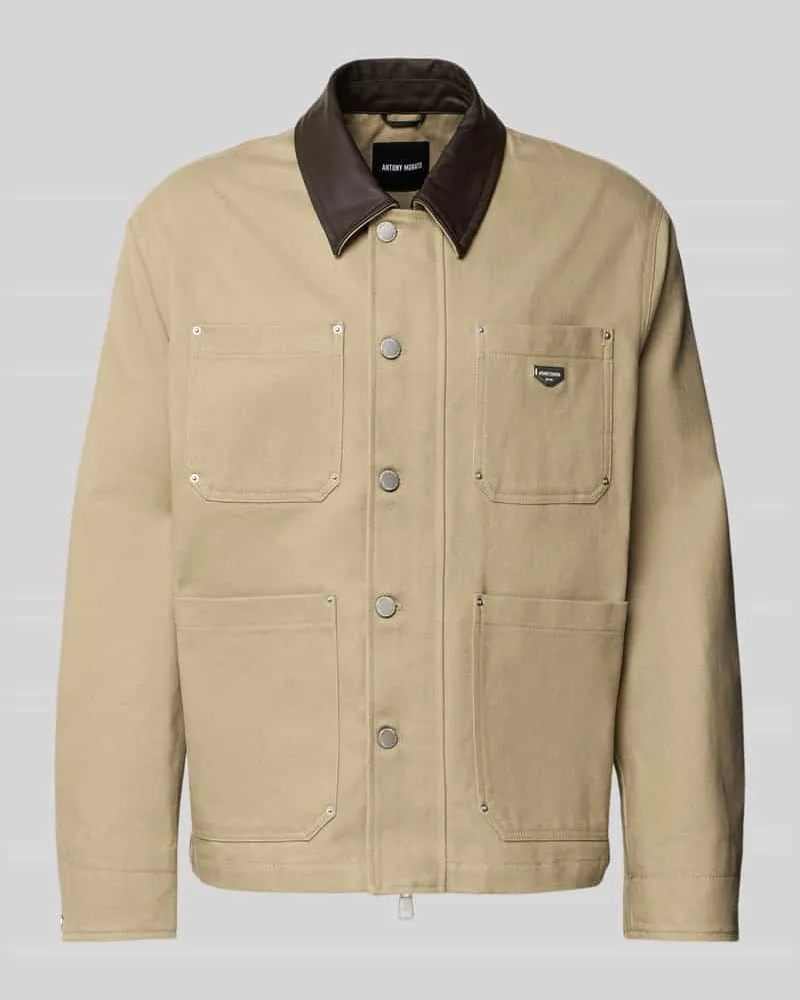 Antony Morato Regular Fit Jacke aus reiner Baumwolle Beige