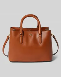 Ralph Lauren Handtasche mit Label-Applikation Modell 'MARCY Cognac