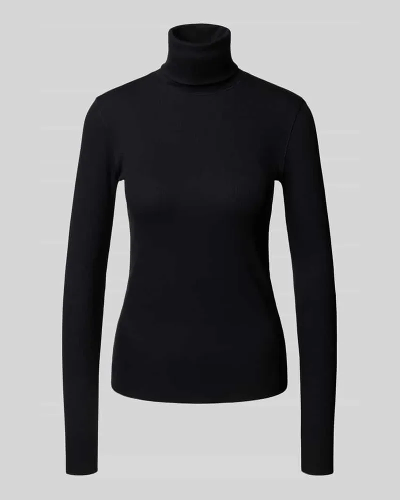 Ralph Lauren Longsleeve aus Lyocell-Mix in Strick-Optik Black