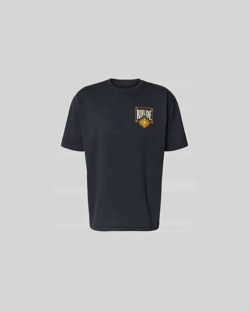 RHUDE T-Shirt mit Label-Print Black