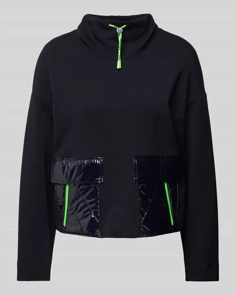 Marc Cain Sweatshirt mit Stehkragen Marine