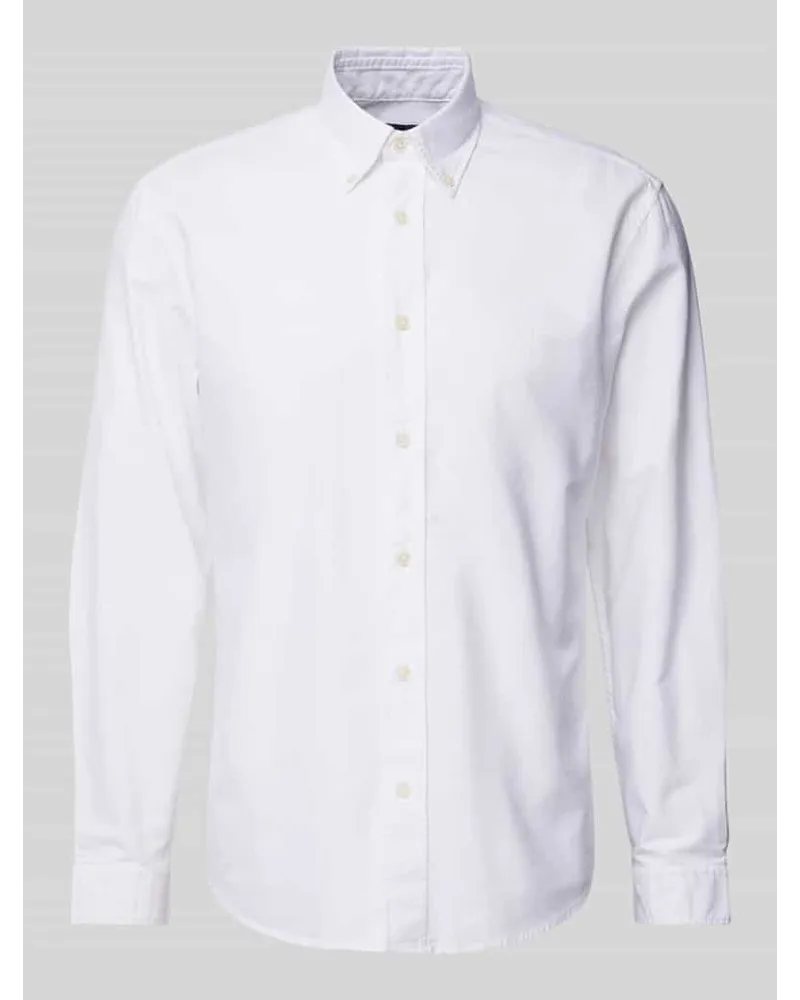 Marc O'Polo Regular Fit Freizeithemd mit Button-Down-Kragen Weiss