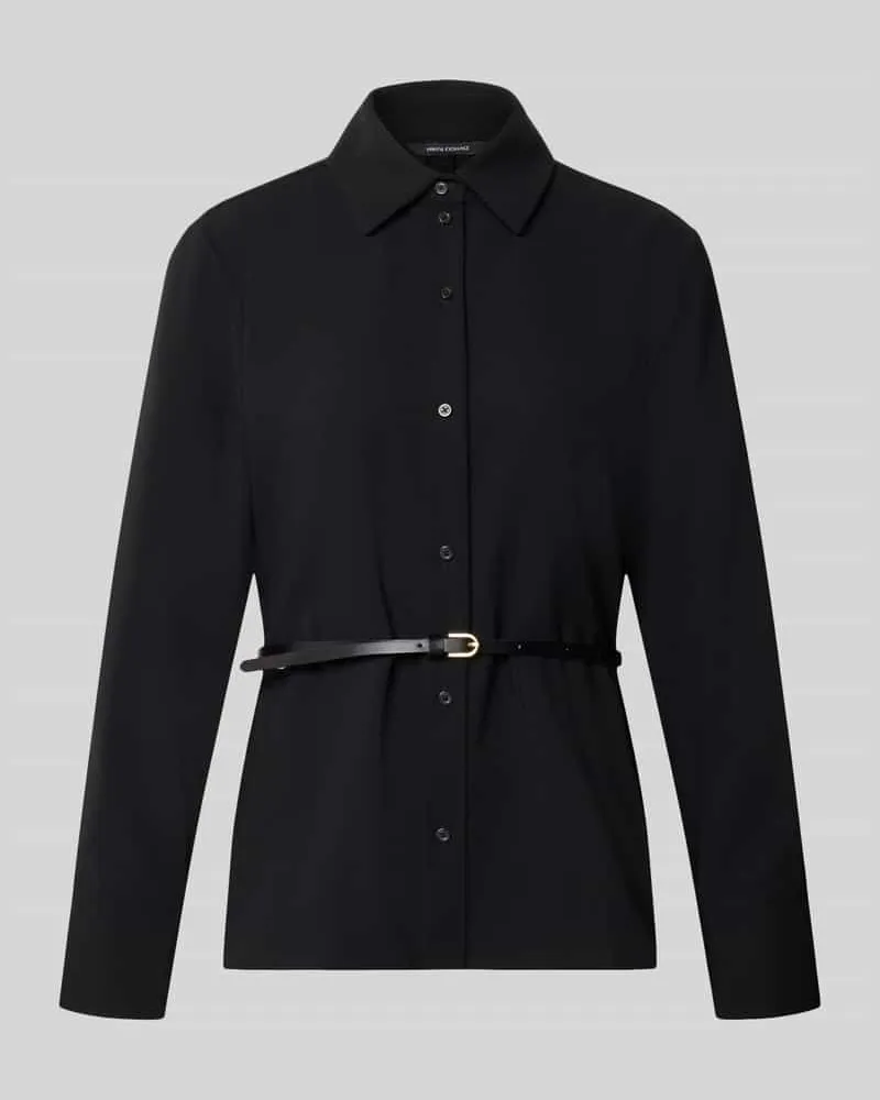 Armani Exchange Hemdbluse mit integriertem Gürtel Black