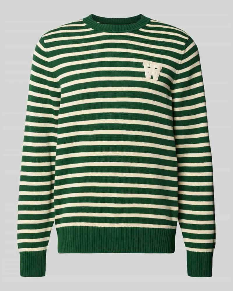 Wood Wood Strickpullover mit Rundhalsausschnitt Grass