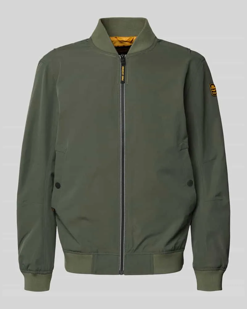 PME Legend Bomberjacke mit Reißverschluss und Eingrifftaschen Oliv