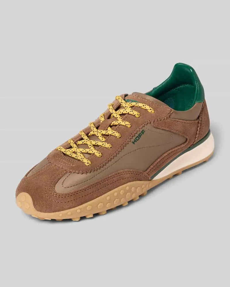 HOFF Sneaker aus Leder-Textil-Mix Modell 'BRIDGE MKII Mittelbraun