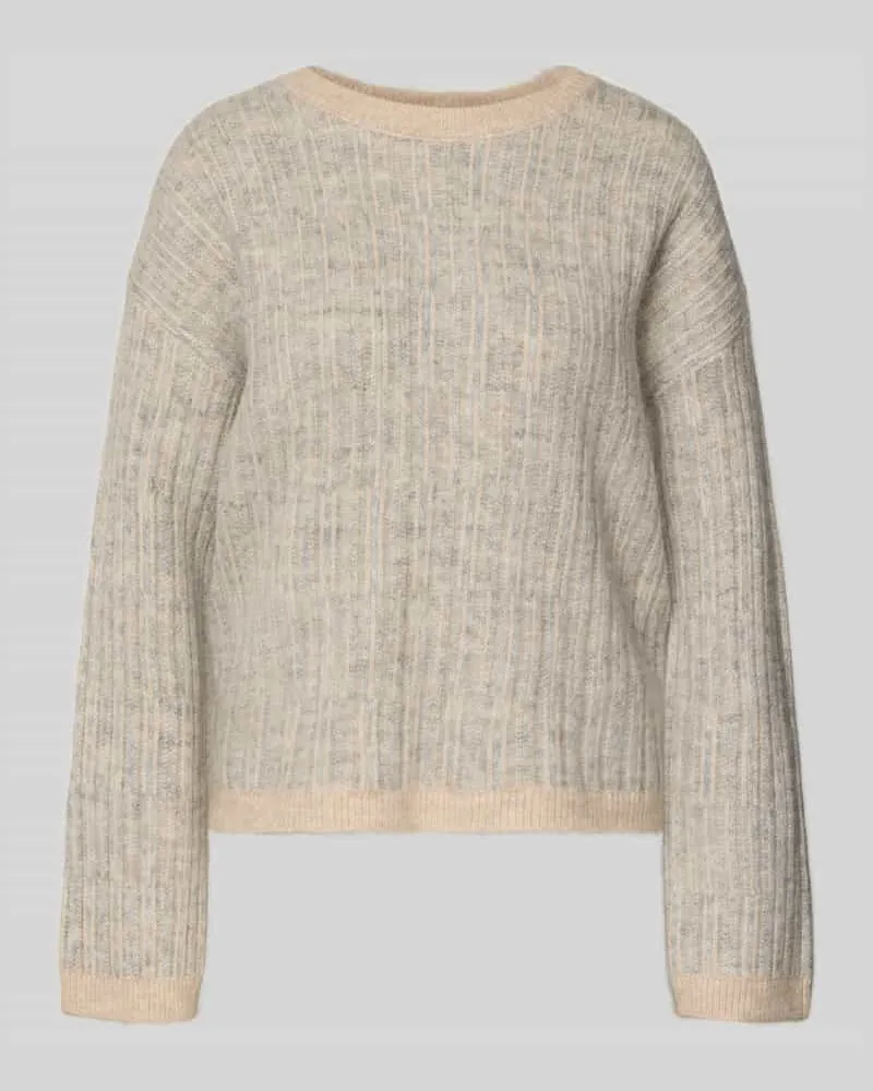 Selected Relaxed Fit Pullover aus Woll-Mix mit Alpaka-Anteil Modell 'FALVA Beige