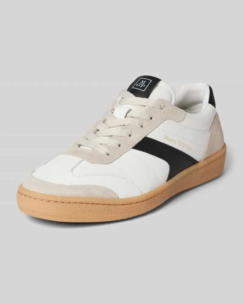 Marc O'Polo Sneaker aus Leder-Mix Modell 'COURT Weiss