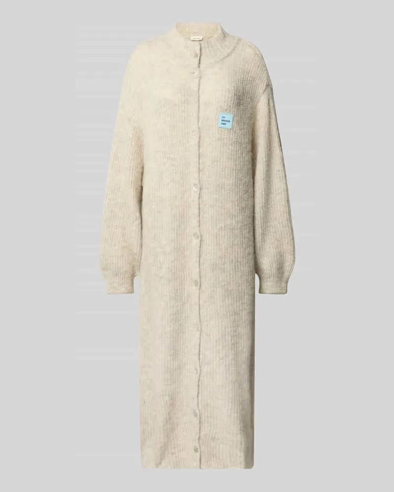 American Vintage Strickjacke in Überlänge Hellgrau