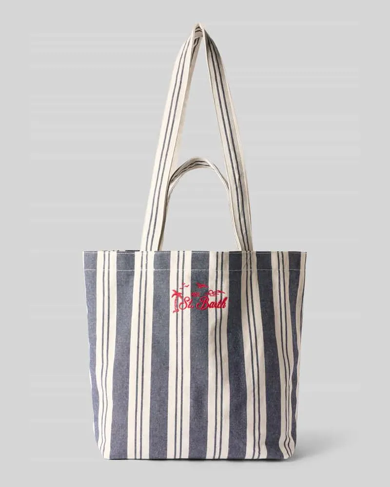 MC2 Saint Barth Beach Bag mit Logo-Stitching Marine