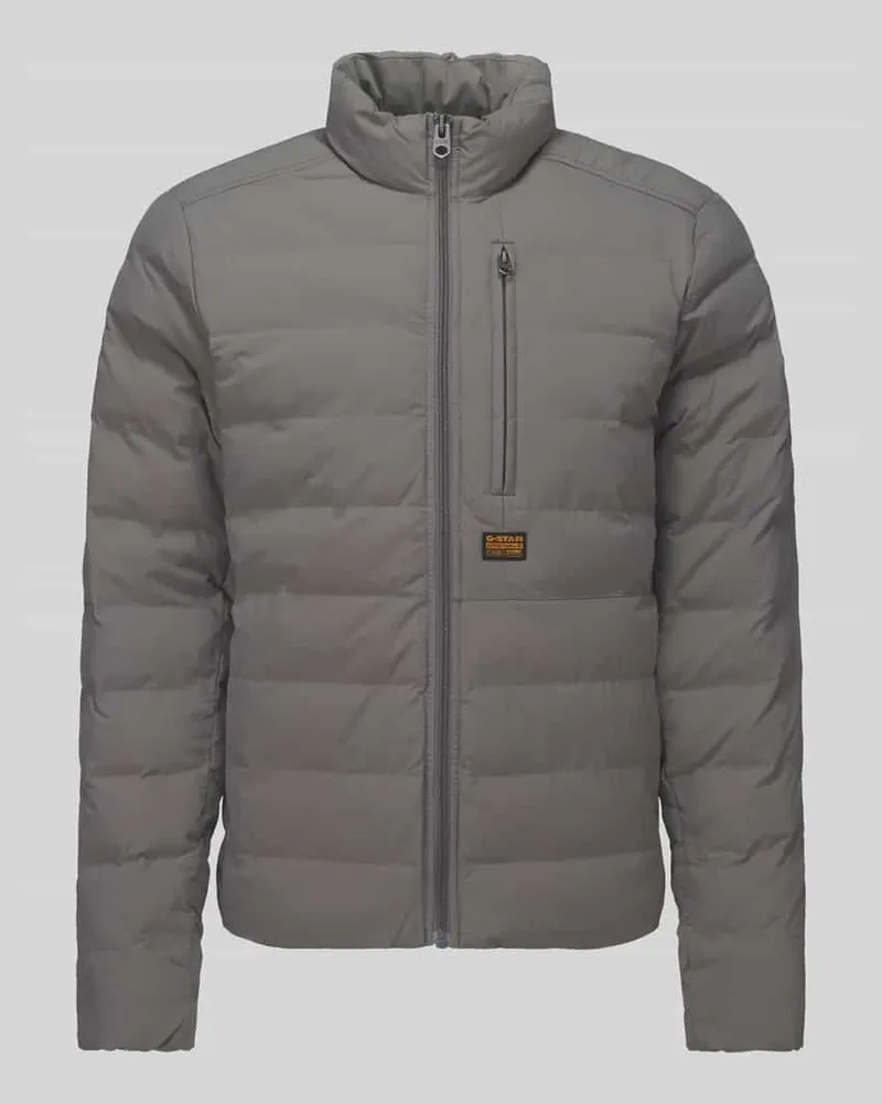G-STAR RAW Regular Fit Steppjacke mit Brusttasche Modell 'Foundation Hellgrau
