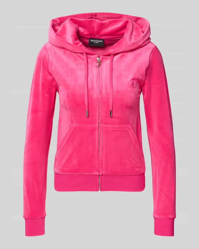 Juicy Couture Sweatjacke mit Label-Stitching Modell 'ROBERTSON Neon