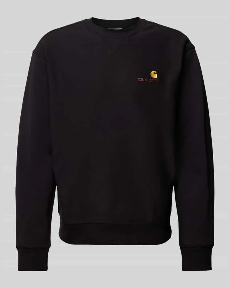 Carhartt WIP Sweatshirt mit Label-Stitching Black