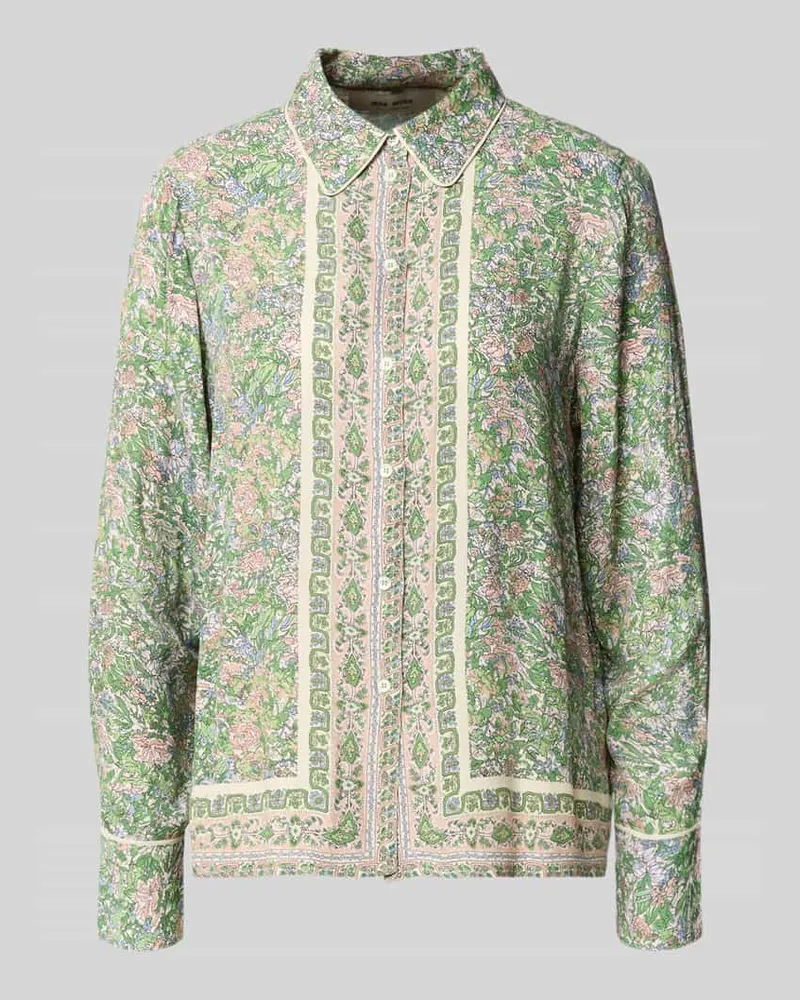 Mos Mosh Regular Fit Bluse aus Viskose Modell 'Kana Gruen