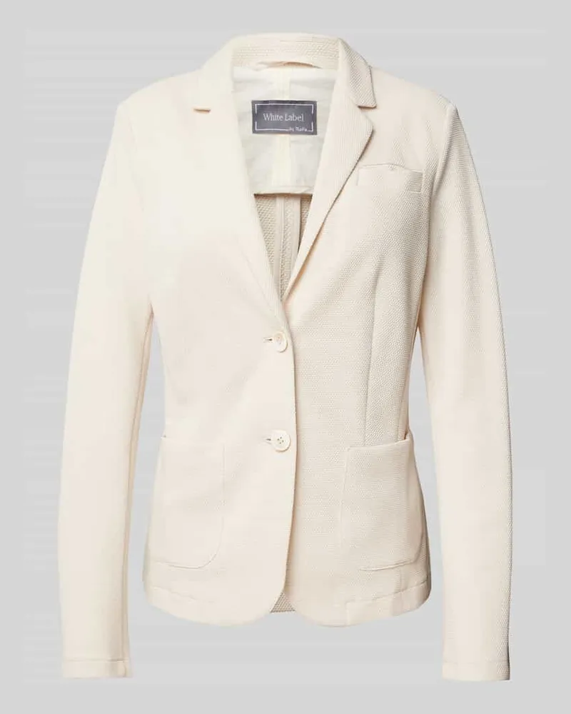 White Label Blazer mit aufgesetzten Taschen Offwhite