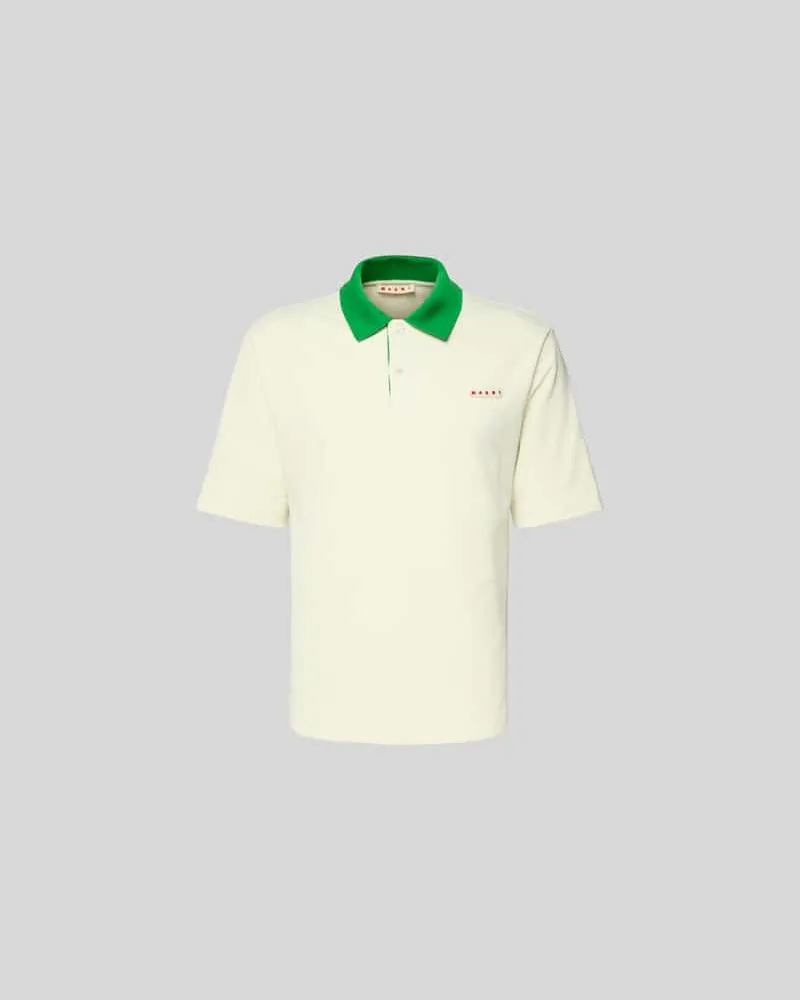 Marni Poloshirt mit Label-Detail Offwhite