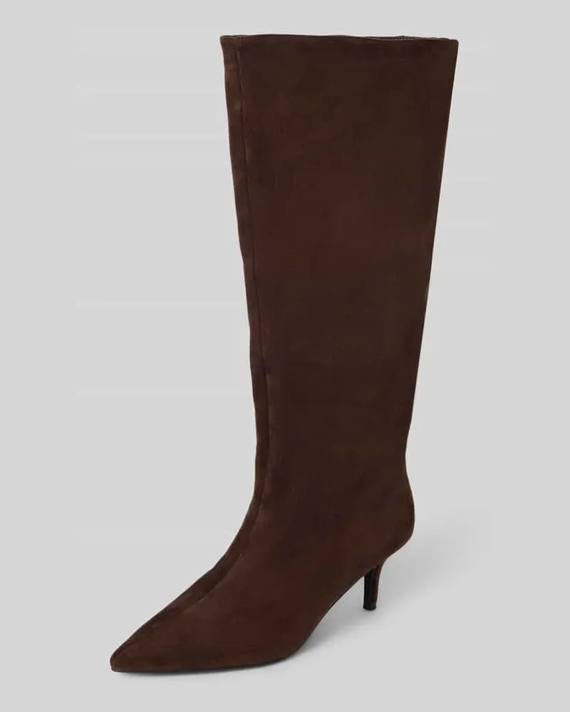 BIANCO. Stiefel mit Pfennigabsatz Mittelbraun