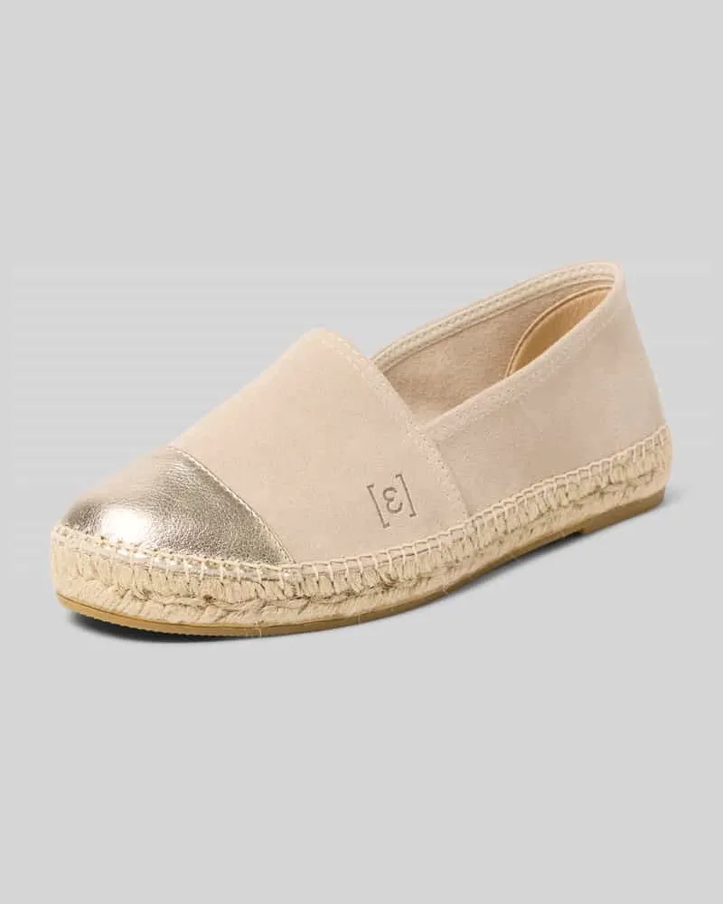 Espadrij Espadrilles mit Logo-Prägung Modell 'Classic Cap 3 Beige