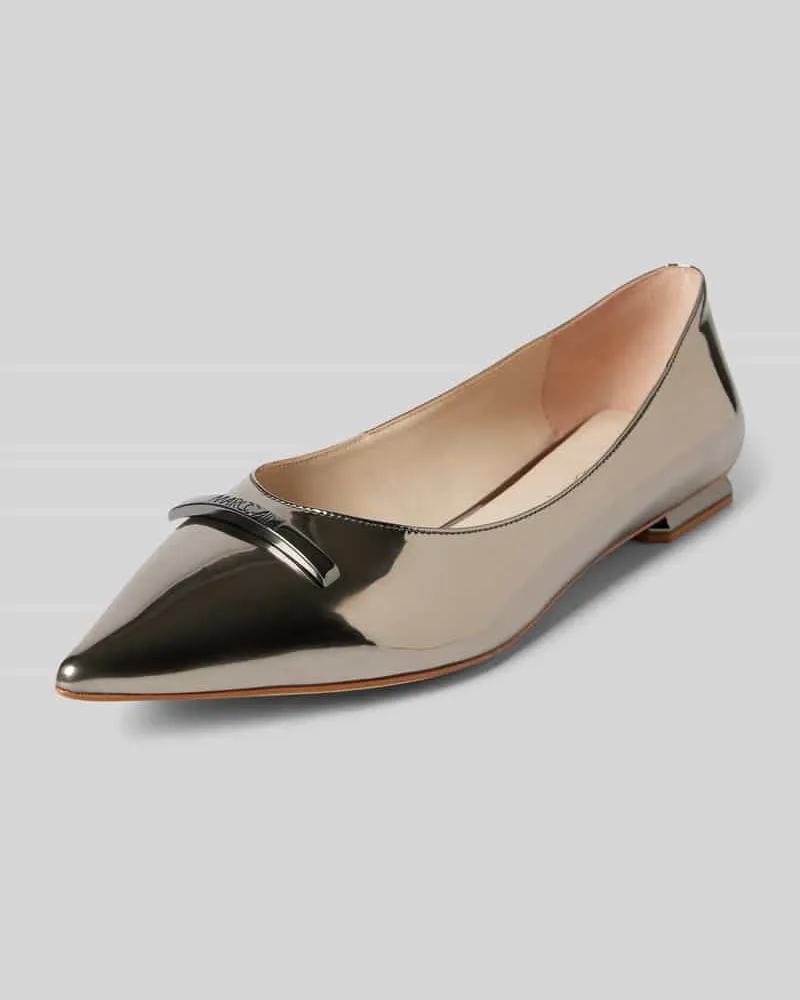 Marc Cain Ballerinas mit Label-Applikation Metallic