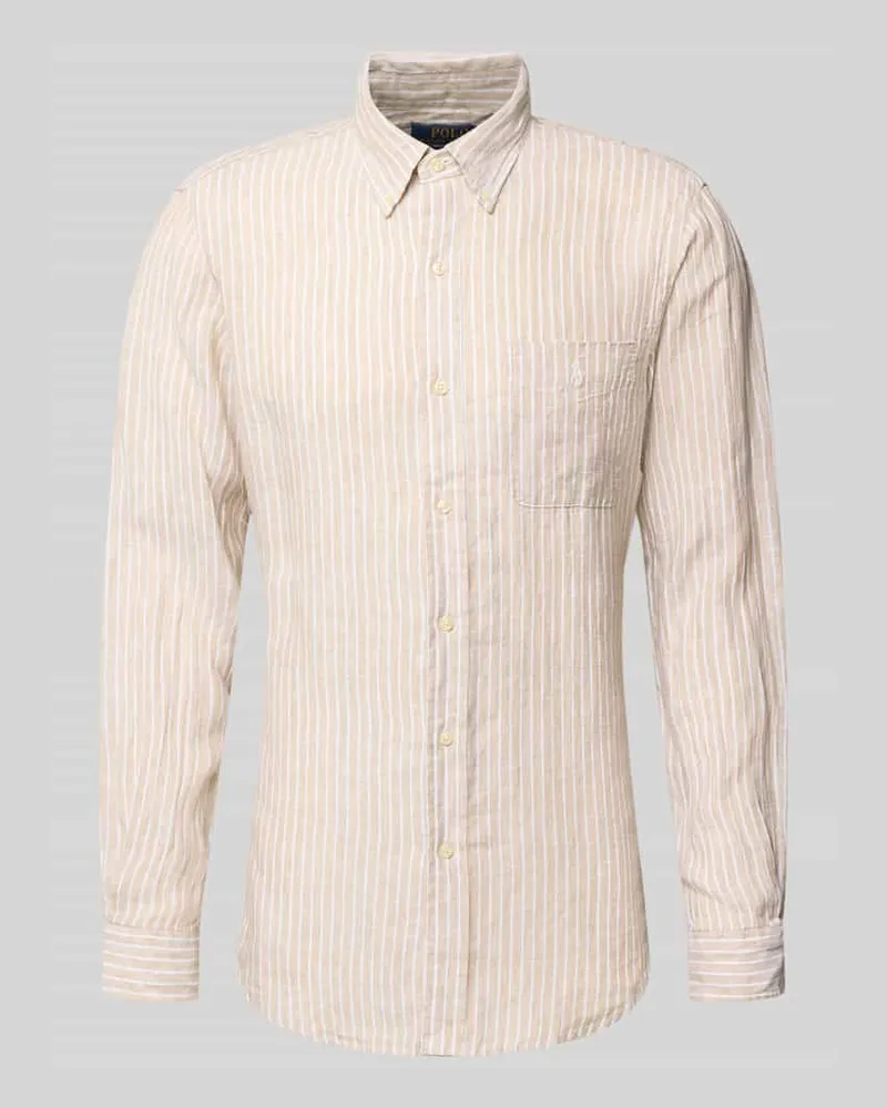 Ralph Lauren Regular Fit Freizeithemd aus reinem Leinen Beige