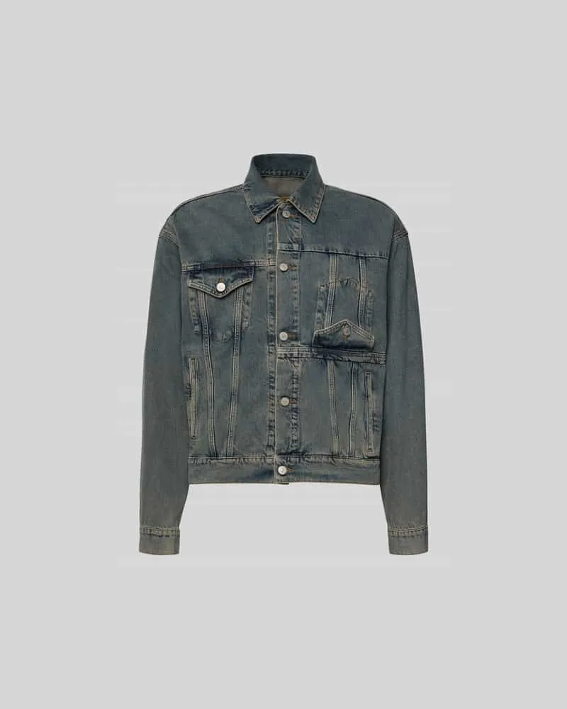 Maison Margiela Jeansjacke mit Knopfleiste Jeansblau