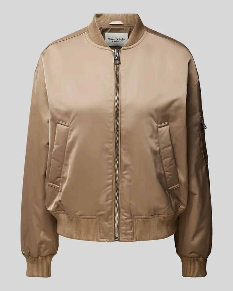 Marc O'Polo Blouson mit Stehkragen Taupe