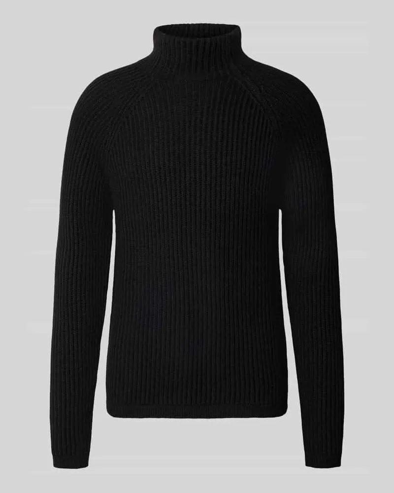 Drykorn Regular Fit Strickpullover mit elastischen Abschlüssen Black