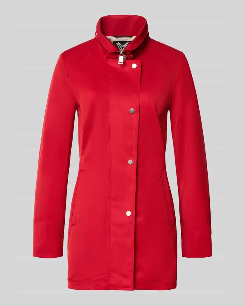 Fuchs Schmitt Trenchcoat mit Stehkragen und Eingrifftaschen Rot