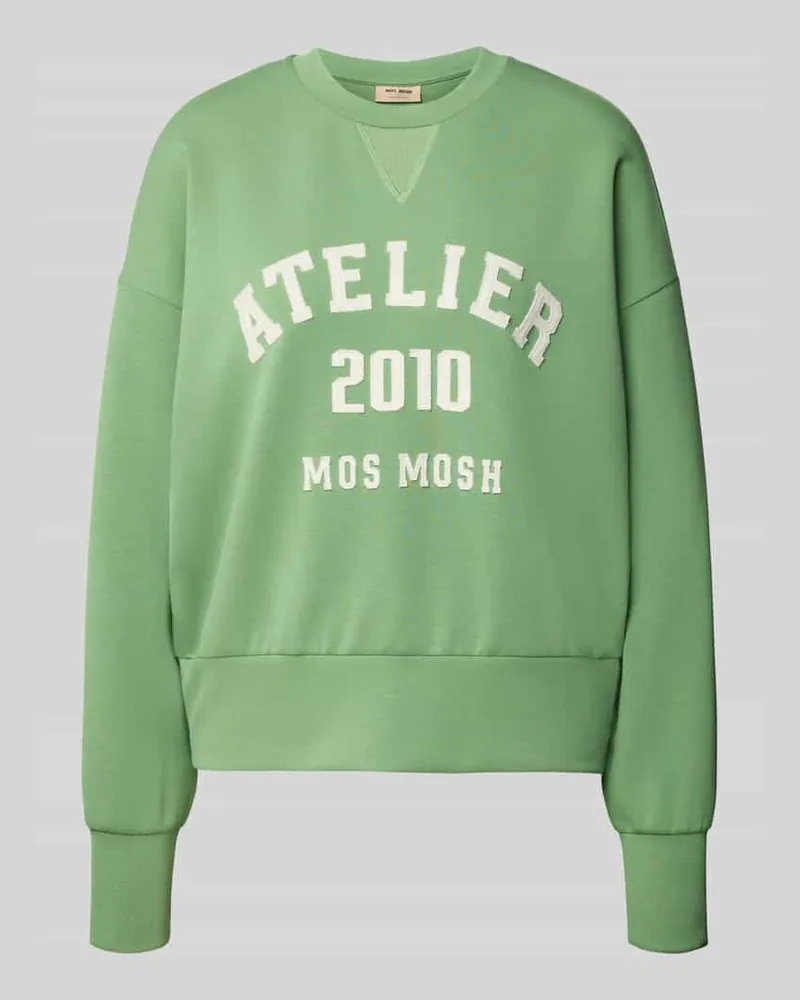 Mos Mosh Relaxed Fit Sweatshirt aus Viskose-Mix Modell 'Nima Gruen