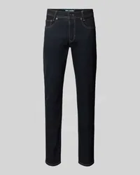 MAC Jeans Straight Fit Jeans im 5-Pocket-Design Modell 'ARNE Dunkelblau