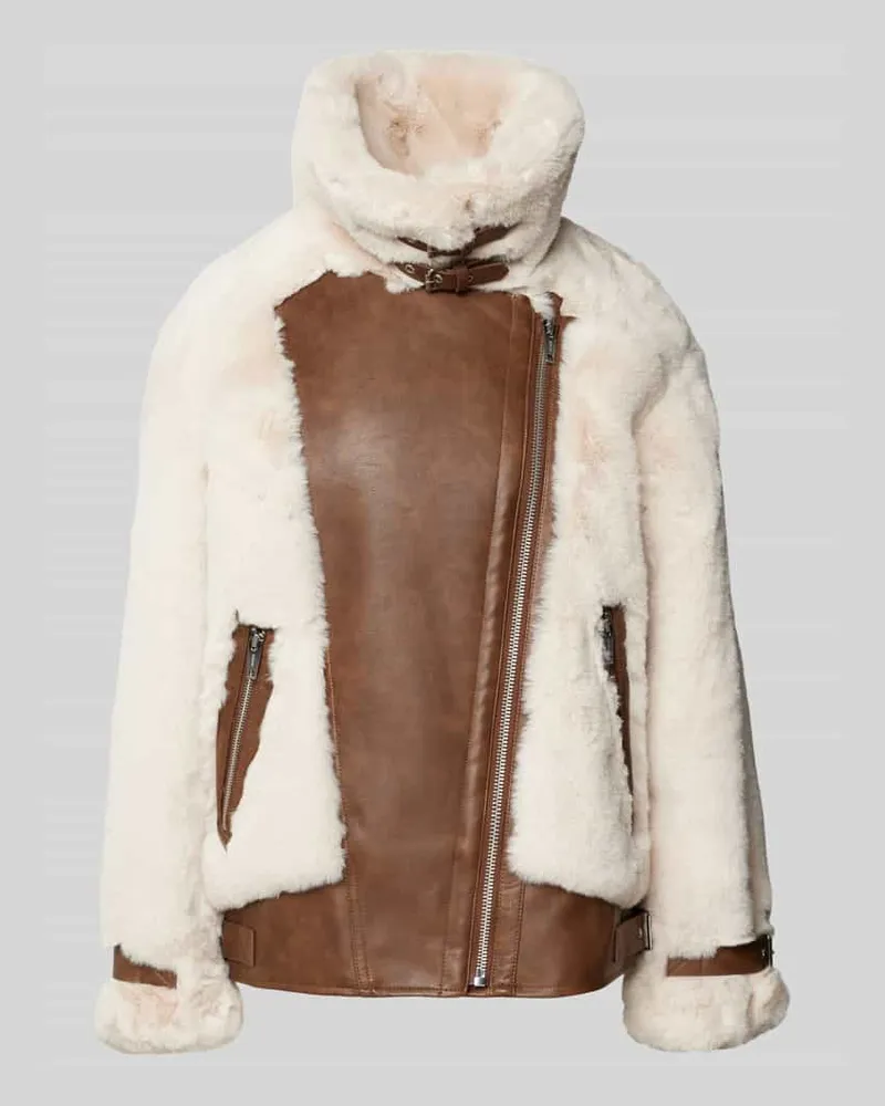 The Kooples Jacke mit Stehkragen Ecru