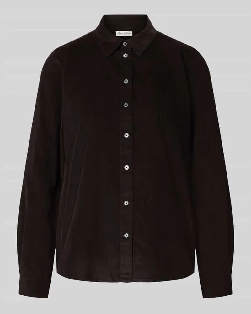 Marc O'Polo Regular Fit Hemdbluse aus Baumwoll-Lyocell-Mix Mittelbraun