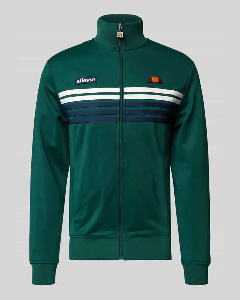 Ellesse Sweatjacke mit Label-Patch Modell 'VICENZA TRACK Dunkelgruen