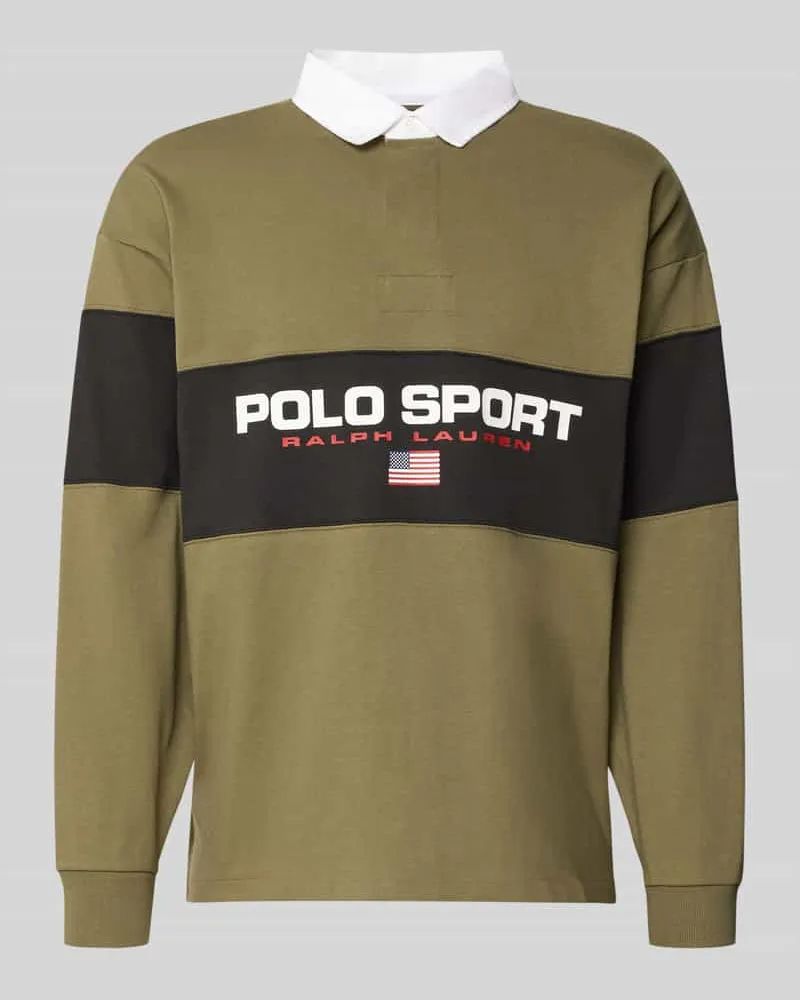 Ralph Lauren Relaxed Fit Poloshirt aus reiner Baumwolle Oliv