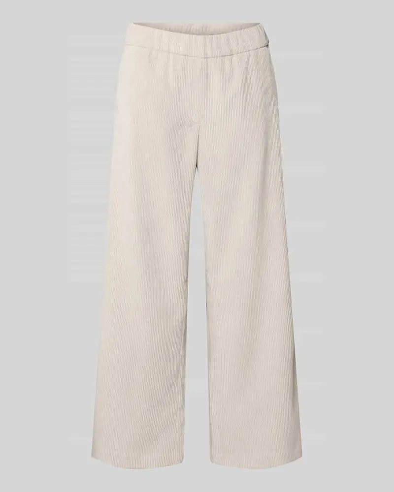 MAC Jeans Cropped Cordhose mit elastischem Bund Modell 'CHIARA Offwhite