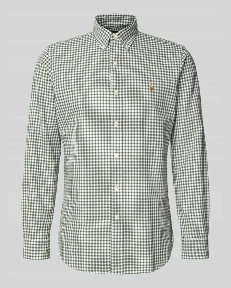 Ralph Lauren Regular Fit Freizeithemd mit Logo-Stitching Modell 'Cub Gruen