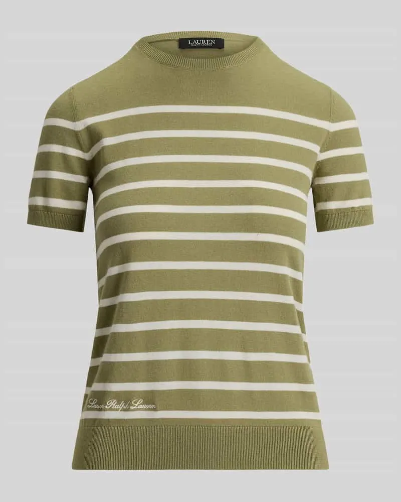 Ralph Lauren Regular Fit Pullover aus Baumwoll-Mix mit kurzen Ärmeln Khaki