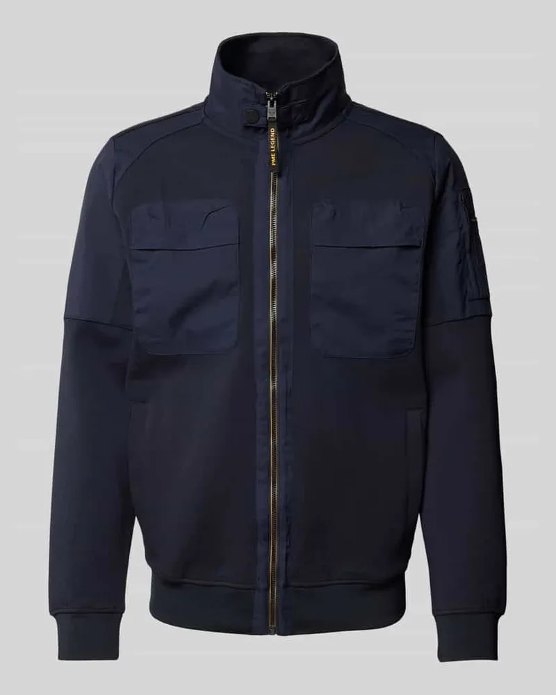 PME Legend Sweatjacke mit Brustpattentaschen Marine