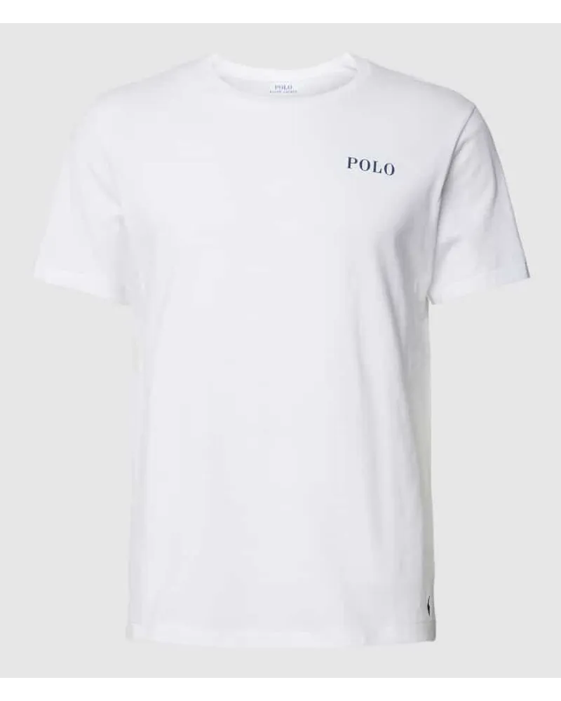 Ralph Lauren T-Shirt mit Label-Print Modell 'LIQUID COTTON Weiss