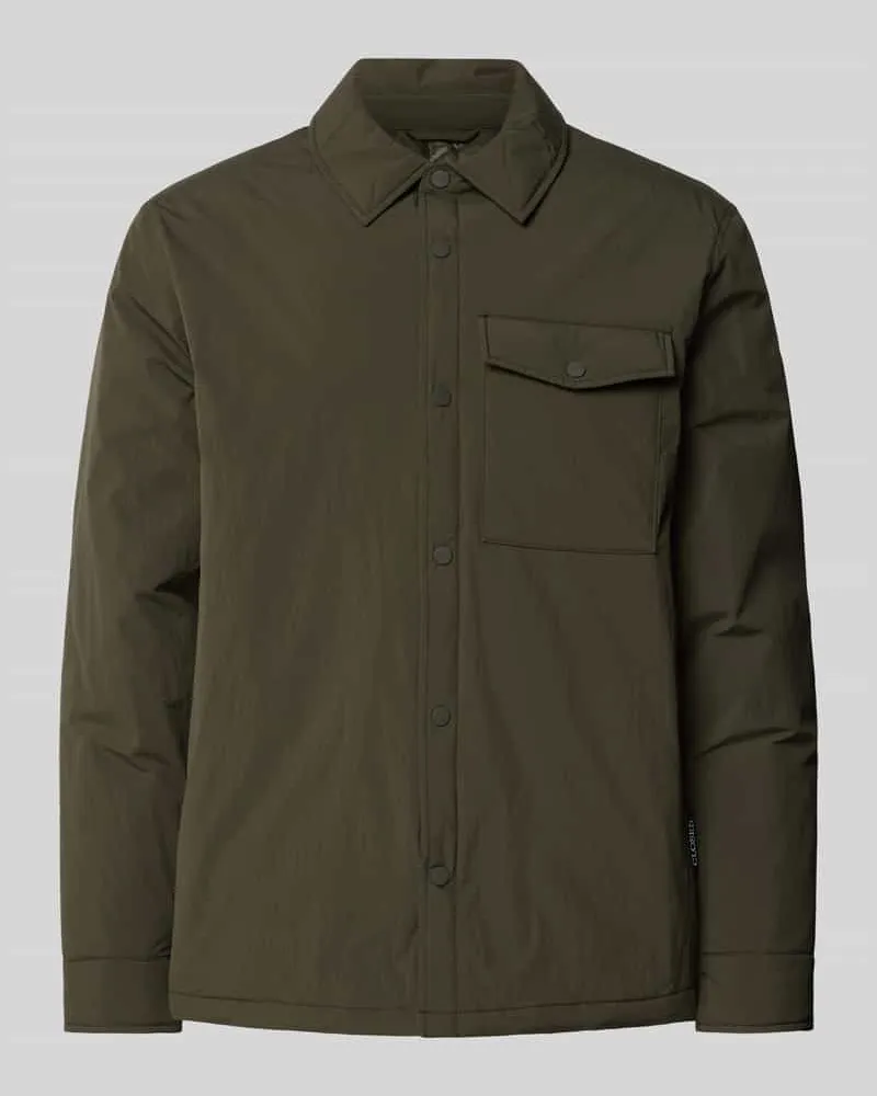 Closed Straight Fit Jacke mit Umlegekragen Khaki