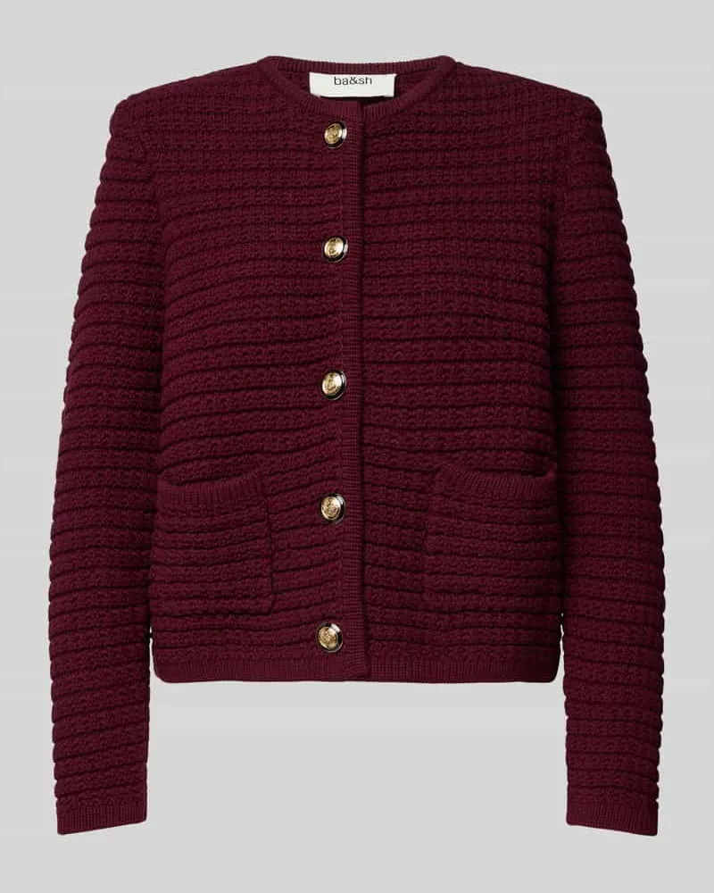 ba&sh Strickjacke mit Eingrifftaschen Modell 'GASPARD Bordeaux