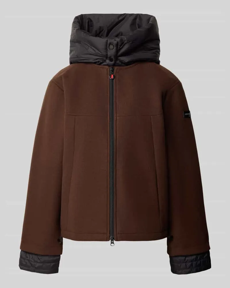 Frieda & Freddies Bomberjacke Kapuze Modell 'RURI Dunkelbraun