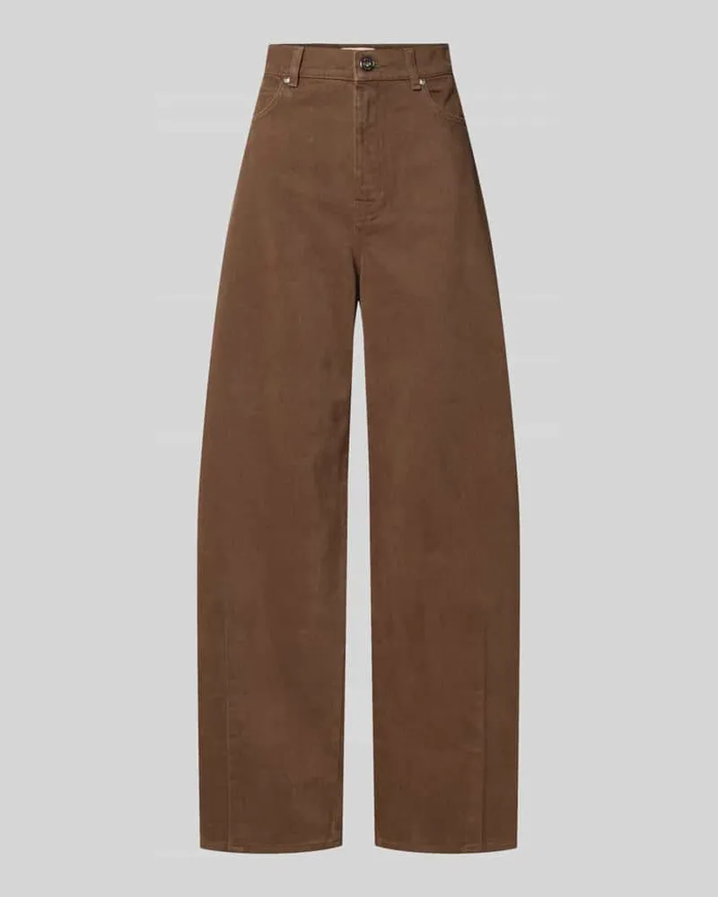 Max Mara Wide & Loose Fit Jeans aus reiner Baumwolle Modell 'ORDINE Hellbraun