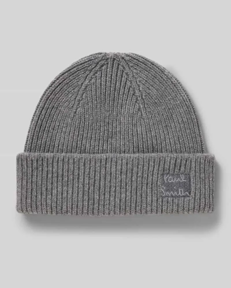 Paul Smith Beanie aus Woll-Kaschmir-Mix Mittelgrau