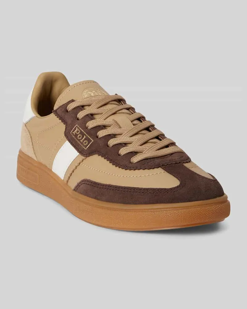 Ralph Lauren Sneaker aus echtem Rindvelours Beige