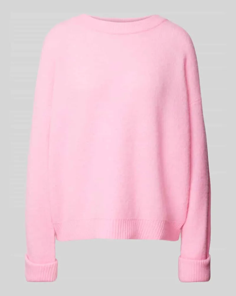 American Vintage Loose Fit Strickpullover aus Alpaka-Leinen-Mix Modell 'VITOW Rosa
