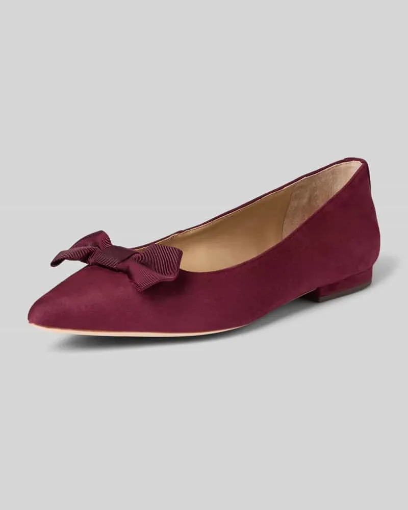 Ralph Lauren Ballerinas mit Schleifen-Detail Modell 'LONDYN Dunkelrot