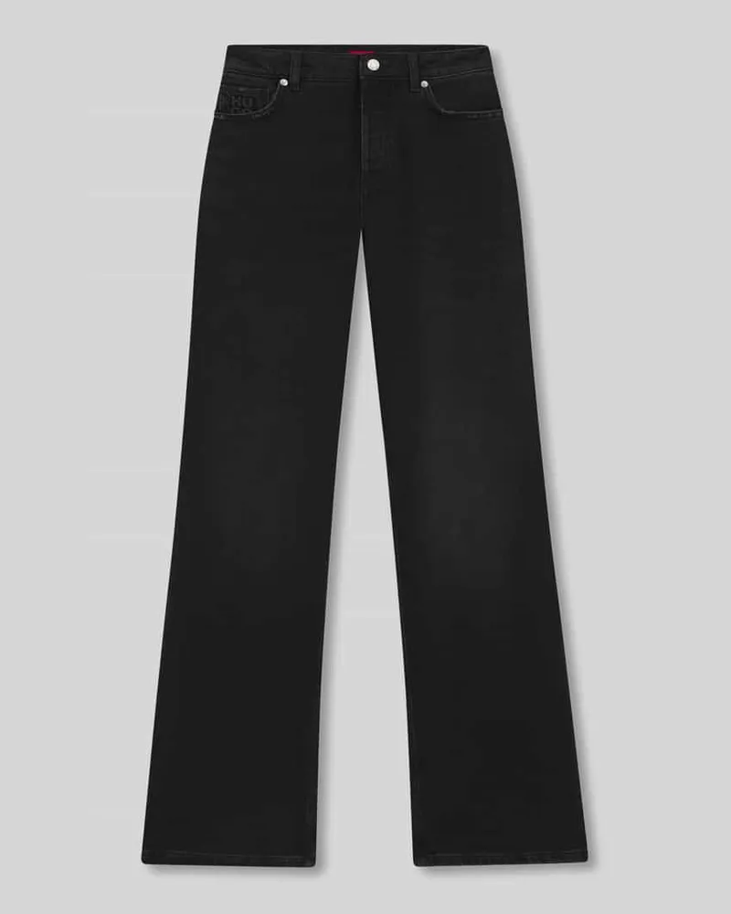 HUGO BOSS Wide Leg Jeans aus Baumwoll-Mix Black